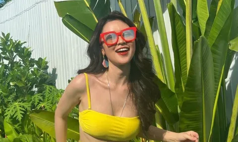Mỹ nhân Gia Lai diện bikini hồng đào khoe dáng "đồng hồ cát", phong cách ngày càng táo bạo