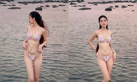 Mỹ nhân Quảng Trị khoe dáng nóng bỏng với bikini, sở hữu làn da trắng trứ danh cùng nụ cười xinh như hoa