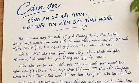 Chưa đầy 2 giờ, Công an giúp tìm lại người bạn thất lạc gần 40 năm