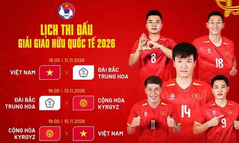 Lịch thi đấu của đội tuyển Việt Nam tại FIFA Days tháng 11/2026