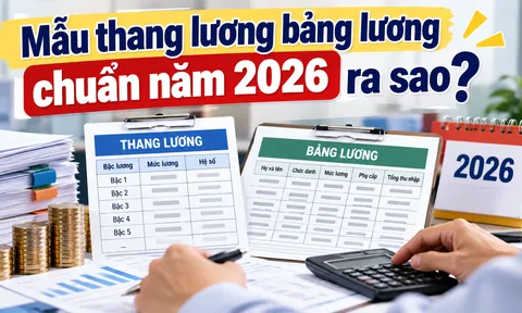 Mẫu thang lương, bảng lương chuẩn năm 2026 mới nhất