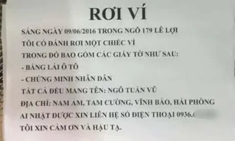 Rơi ví cùng 20 triệu đồng từ 2016, người đàn ông ở Hải Phòng bất ngờ nhận lại tài sản sau 10 năm