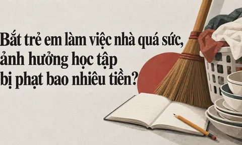 Bắt trẻ em làm việc nhà quá sức, ảnh hưởng đến học tập bị phạt bao nhiêu tiền?