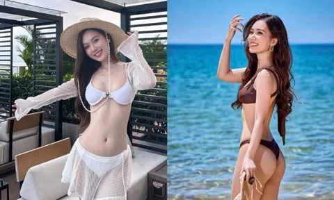 Mỹ nhân phim VTV khoe vóc dáng "vạn người mê" sau sinh cùng bikini, nhan sắc ngày càng "mòn con mắt"