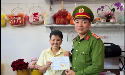 Công an xác minh khoản tiền 350 triệu đồng chuyển vào tài khoản của chị Nguyễn Thị Châu với nội dung "Chuyển tiền"