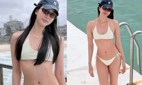Á hậu cao 1,77m gây chú ý với ảnh bikini, khoe vóc dáng "vạn người mê": Vừa đẹp vừa học giỏi, chồng là tiến sĩ tốt nghiệp tại Anh