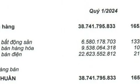 Tiếp tục hụt doanh thu bất động sản trong quý I/2024, Quốc Cường Gia Lai báo lợi nhuận 'teo tóp' 