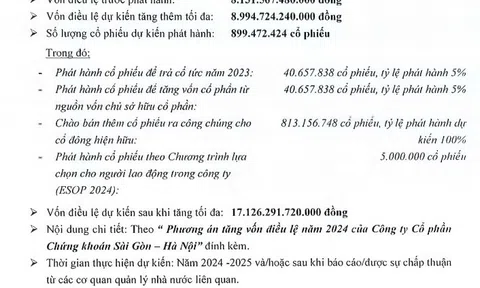 Chứng khoán SHS trình 4 phương án tăng vốn điều lệ vượt 17.000 tỷ đồng