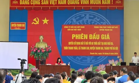 Buổi đấu giá kỷ lục ở Hà Nội: Hơn 7.000 hồ sơ, 1.600 người tranh mua 68 lô đất