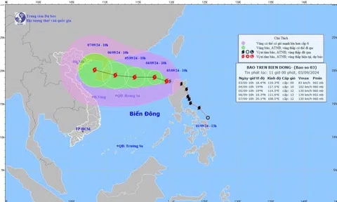 Bão Yagi vào Biển Đông, trở thành cơn bão số 3, giật cấp 16