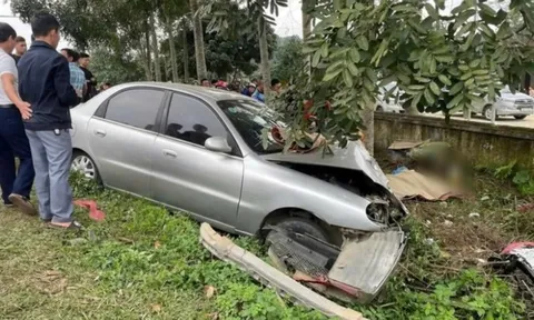 Hiện trường thương tâm vụ ô tô 5 chỗ tông vào xe máy, 2 bà cháu tử vong