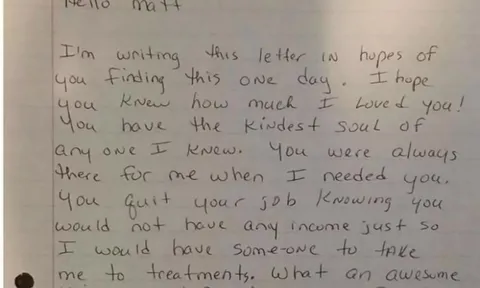 Những dòng đẫm nước mắt của người mẹ mắc ung thư gửi con trai khiến nhiều người xót xa