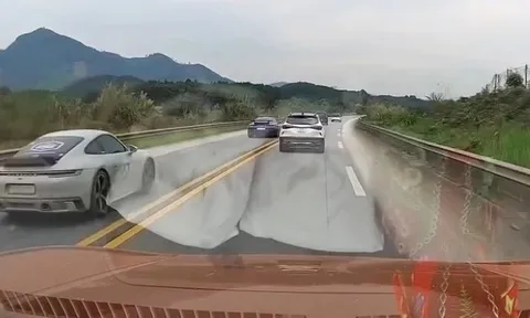 Danh tính nhóm tài xế xe Porsche lấn làn, vượt ẩu trên cao tốc