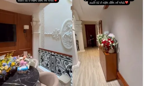 MC Mai Ngọc bế quý tử đầu lòng về biệt thự chung với thiếu gia Bắc Giang, sau sinh 5 ngày đã lấy lại dáng