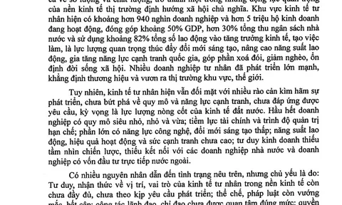 Toàn văn Nghị quyết số 68-NQ/TW về phát triển kinh tế tư nhân