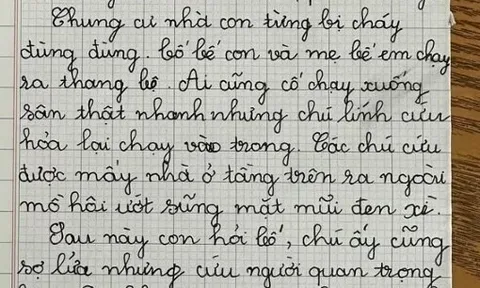 Cậu bé tiểu học viết văn nói về ước mơ làm lính cứu hoả, vừa đọc cõi mạng cười té ghế nhưng cái kết gây xúc động