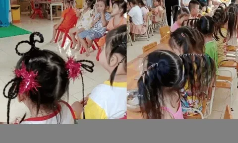 Cô giáo mầm non tạo 1001 kiểu tóc độc lạ cho học sinh, hội phụ huynh xem mà xuýt xoa