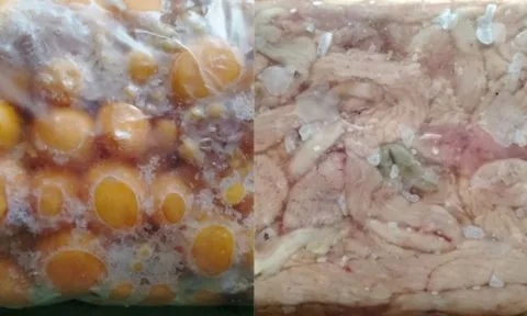 800kg trứng gà non, tràng gà đông lạnh không rõ nguồn gốc trong thùng xốp ở Hà Nội