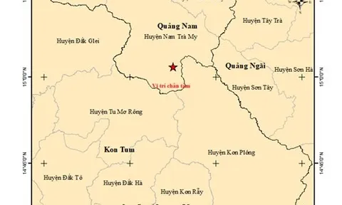 Xảy ra 13 trận động đất tại Quảng Nam và Kon Tum