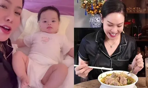Nhật Kim Anh khiến cộng đồng mạng "dụi mắt" liên tục với màn trông con gái 5 tháng tuổi "độc lạ"