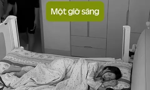 Vợ đẹp đang ngủ cùng con gái, hành động của chồng khiến bố mẹ bỉm thốt lên: "Giống hệt nhà mình!"