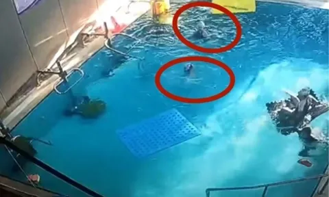 Đoạn video ghi lại giây phút thót tim ở hồ bơi, bé 5 tuổi bị đuối nước được cứu sống “kỳ diệu”
