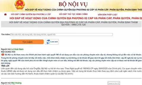 Bộ Nội vụ công bố hotline hỏi đáp về chính quyền địa phương 2 cấp và phân cấp, phân quyền