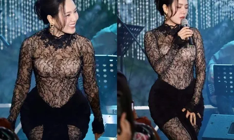 Nữ ca sĩ quê Thanh Hóa diện đồ xuyên thấu khoe dáng "dày cơm", đáp trả khi bị khuyên "đừng xôi thịt quá"