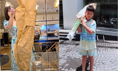 Vợ đảm của Mạnh Trường cắm hoa lúc 1h sáng: Loài hoa phong thuỷ đỏ rực hứa hẹn nhiều may mắn, tài lộc