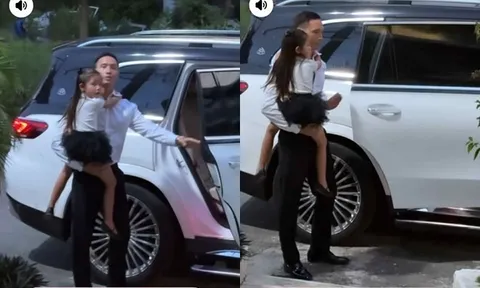 Con gái duy nhất của Hồ Ngọc Hà được bố Việt kiều đối xử như công chúa, bồng bế ra tận xe đi hẹn hò riêng