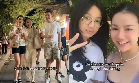 Hoa hậu Thùy Lâm đi cạnh 2 con cao trên 1m7 như chị em, từ bỏ cuộc sống được chồng Tiến sĩ nuôi để làm kinh tế