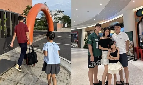 Con trai Lê Phương như "người khổng lồ" khi ngồi cùng bạn, ra dáng anh cả kèm cặp em gái kém 7 tuổi lần đầu đến trường