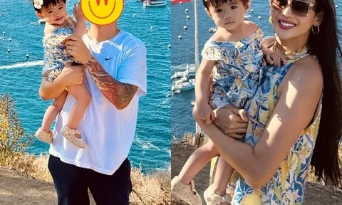 Võ Hoàng Yến khoe ông xã Việt kiều bế con cực khéo, ái nữ tỏ rõ thái độ khác biệt so với khi ở bên mẹ