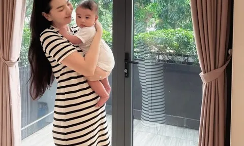 Con trai Mai Ngọc được khen có phúc tướng sau này làm giám đốc, nét mặt nghiêm nghị chuẩn "con nhà nòi"