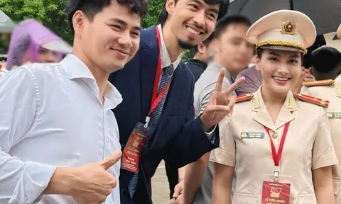 Nữ Thượng úy tham gia "Lễ báo công dâng Bác" là người đẹp VTV, có hôn nhân "màu hồng" bên chồng từng làm công an