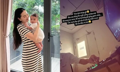 MC Mai Ngọc bị tràn dịch khớp gối sau sinh, gồng gánh khi bế con trai đầu lòng