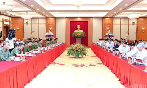 Tổng Bí thư Tô Lâm chủ trì cuộc làm việc của Bộ Chính trị với Ban Thường vụ Đảng ủy Công an Trung ương
