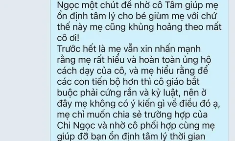 Nuôi cô con gái “sống trong môi trường chưa từng bị quát” giờ đi học lớp 1 hoảng sợ, mẹ Hà Nội nhắn tin cho cô giáo khiến CĐM tranh cãi