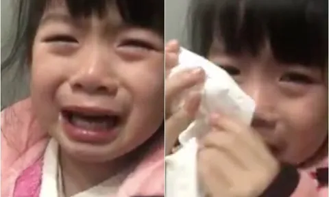 Bé gái 4 tuổi òa khóc vì đi đâu cũng được mọi người khen giống bố, nghe lý do mẹ phì cười