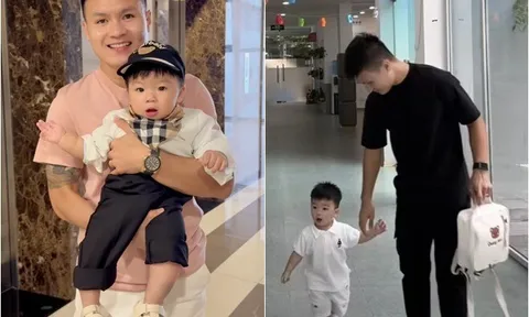 Cơm trưa trường quốc tế 100 triệu/năm của con Quang Hải và vợ đại gia Chu Thanh Huyền khiến cậu bé xúc lia lịa