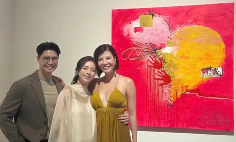 Cựu siêu mẫu Vũ Cẩm Nhung đấu giá bức tranh của Ngô Thanh Vân, dành 73 triệu hỗ trợ các bé mổ tim