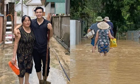 Xót xa cảnh mẹ nam MC chạy lũ 2 lần trong 2 tháng, nhà mới sửa sang được chút thì nước lại dâng