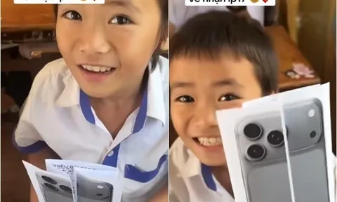 Học sinh sung sướng khi cô giáo tặng mỗi bạn một chiếc Iphone 17 dòng cao cấp nhất 2025 và cái kết