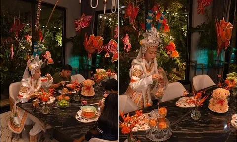 Nữ tổng tài hot "cõi mạng" trang trí Trung thu cho biệt thự ven sông, còn tạo hình như Tề thiên Đại thánh