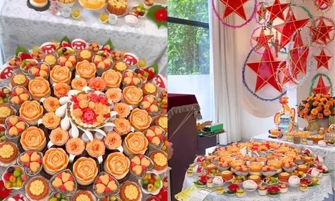 Vân Trang bày heo quay dọn thôi nôi cho con trai trong biệt thự 1.000m2, quý tử được kỳ vọng nối nghiệp bố đại gia