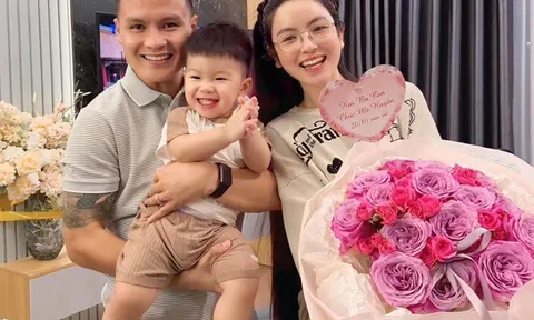 Học trường quốc tế 100 triệu/năm, con trai Quang Hải và vợ đại gia Chu Thanh Huyền 15 tháng tuổi nói tiếng Anh rất tốt