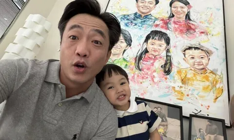 Cường Đôla khoe loạt ảnh mới với cậu con trai thứ 3, nhưng bức tranh lộ ra đằng sau mới gây chú ý
