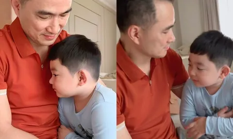 Cưng xỉu clip quý tử Chi Bảo khoanh tay "nịnh bố" để xin tiền, đưa ra nhiều "lý lẽ", tự nhận là em bé ngoan