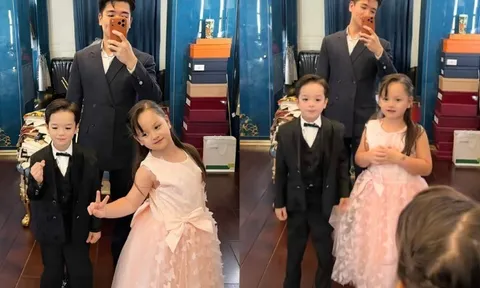 Cháu cưng Bầu Hiển như hoàng tử, công chúa đi dự sinh nhật ông nội, ái nữ Đỗ Mỹ Linh lên sân khấu nhảy múa