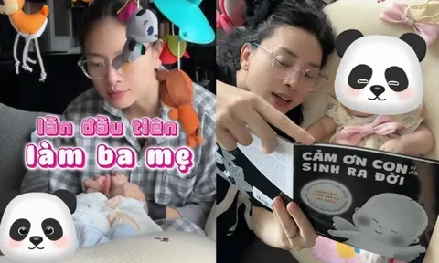 Ngô Thanh Vân mất ngủ vì tắc tia sữa, khoe Huy Trần là "bố của năm" một tay thay vợ chăm con mượt mà